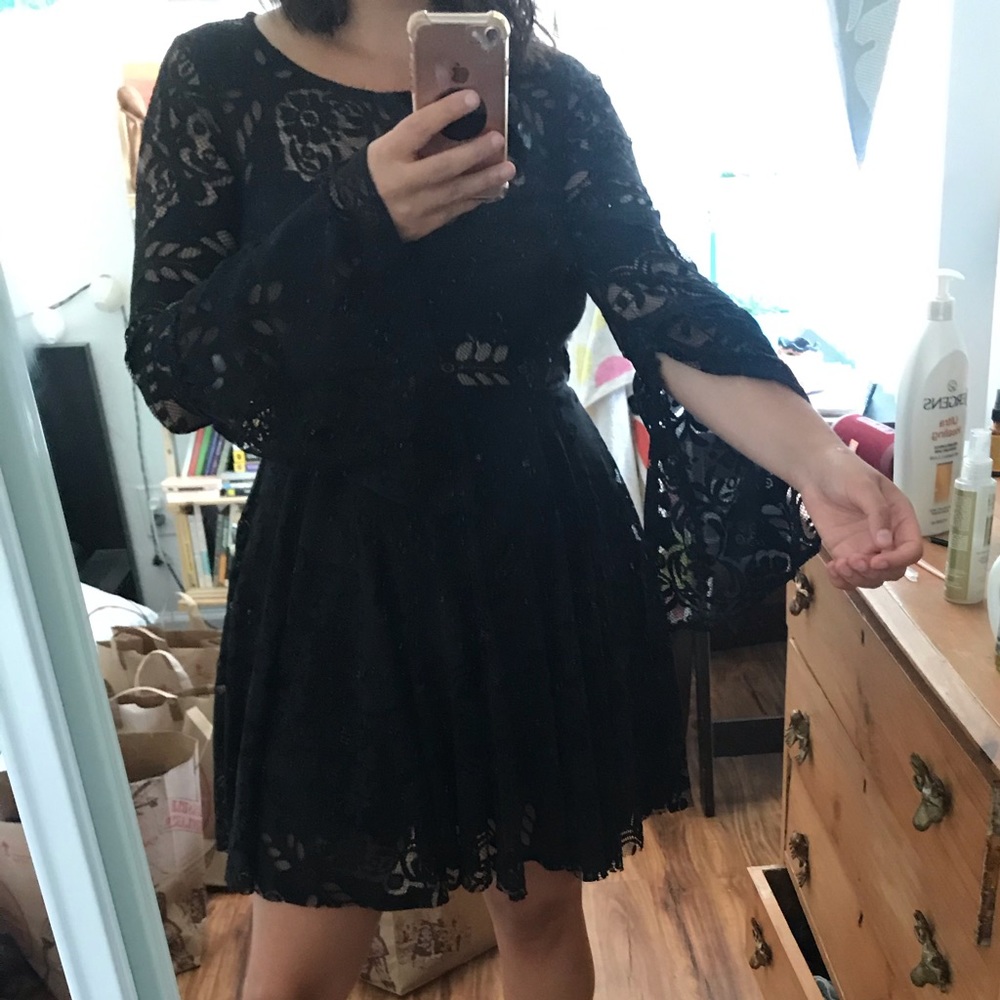 Black Lace Free People Dress